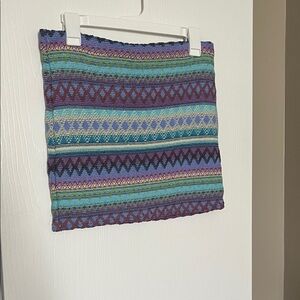 Aeropostale Colorful Patterned Textured Mini Skirt